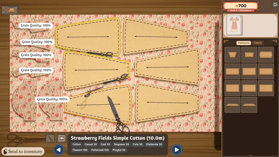 Official Dressmaker desktop edition with a fabric and pattern-making scene